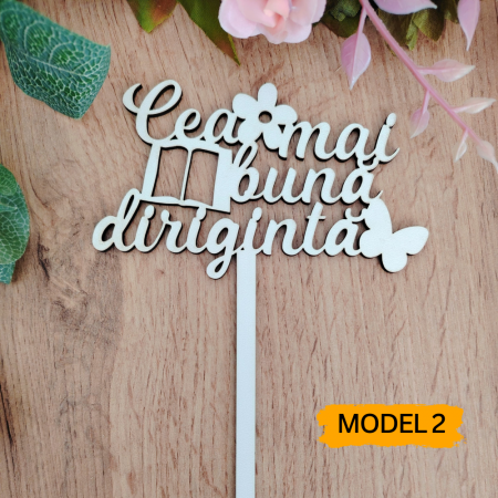 Topper din MDF pentru cadru didactic, 23x9cm [3]