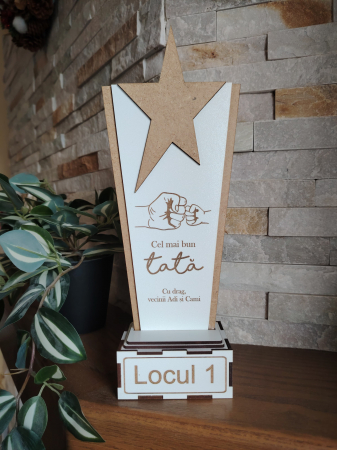 Trofeu din MDF, personalizabil, 30x12cm [2]
