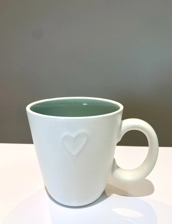 Cană Ceramică LOVE White Verde 400 ml [2]