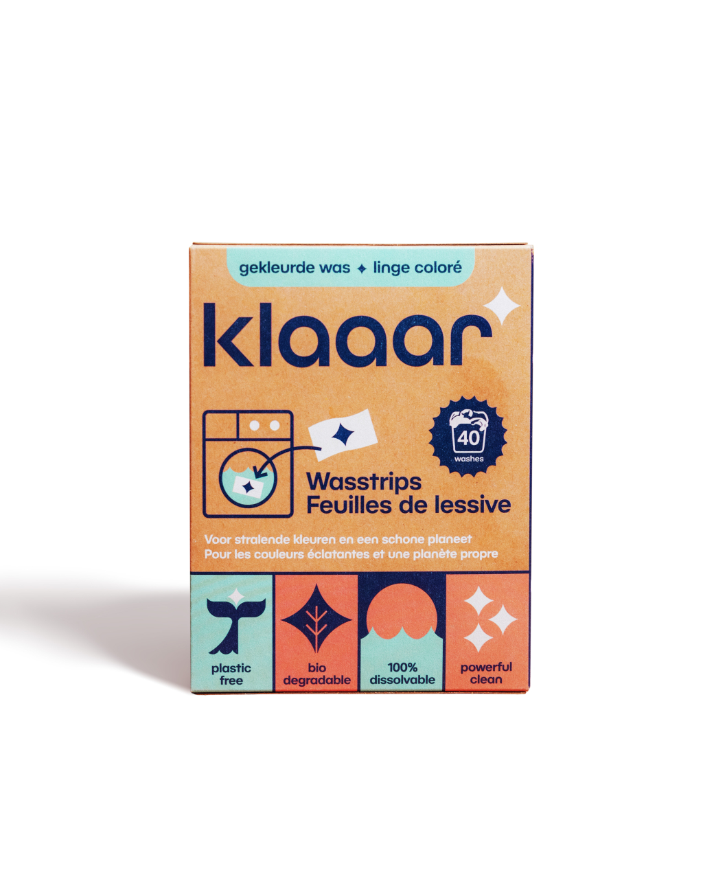KLAAAR foi de detergent pentru rufe colorate | 40 de spălări | Made in Belgium [4]