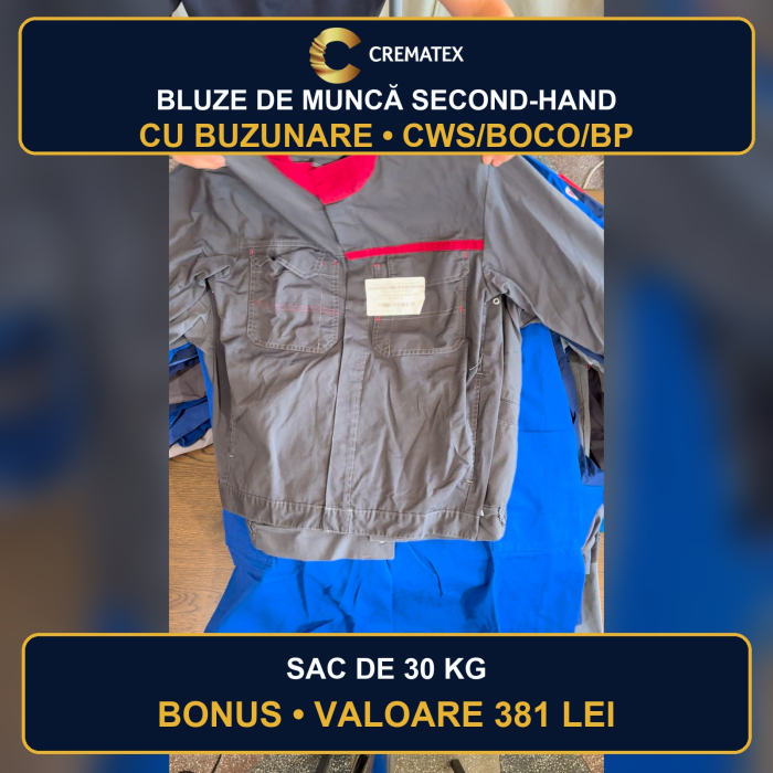 Bluze salopeta buzunare cws,boco30 kg – 2,00 €/kg + TVA – lot 30 kg [2]