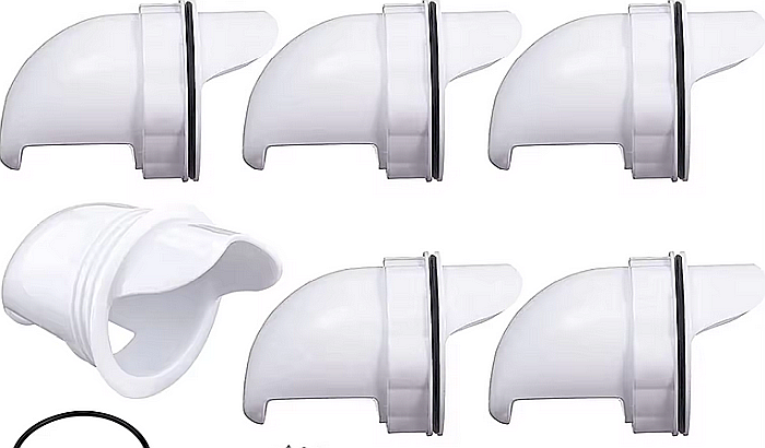 Hrănitoare albă de tip acces-în-butoi (cu montaj pe direct butoi), pentru păsări [4]