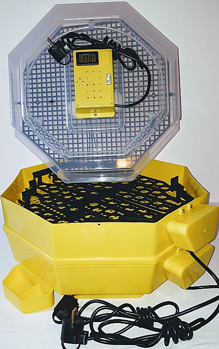 Incubator Cleo 5ETPHAC - cu termostat reglabil, etaj, termohigrometru digital, întoarcere automată ouă de prepeliţă şi cupă exterioară pt. apă + CADOU Ghid incubare premium + asistent incubare [3]