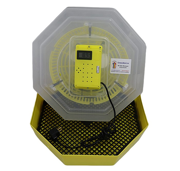 Incubator Cleo 5T - cu afişaj digital pentru temperatură, termostat reglabil şi întoarcere manuală a ouălor + CADOU Ghid de incubare premium + asistent incubare [2]