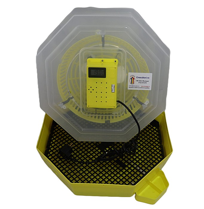 Incubator Cleo 5TC - cu termostat reglabil, termometru digital şi cupă exterioară pt. apă + CADOU Ghid de incubare premium + asistent incubare [2]