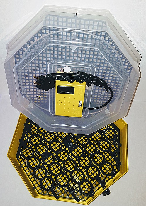 Incubator Cleo 5TGPH - cu termohigrometru digital şi întoarcere semi-automată ouă de găină & prepeliţă + CADOU Ghid de incubare premium + asistent incubare [7]