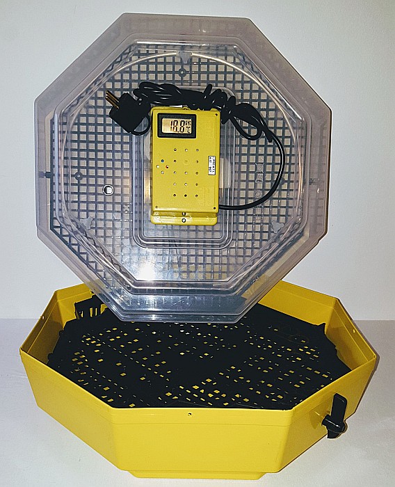 Incubator Cleo 5TGPH - cu termohigrometru digital şi întoarcere semi-automată ouă de găină & prepeliţă + CADOU Ghid de incubare premium + asistent incubare [4]