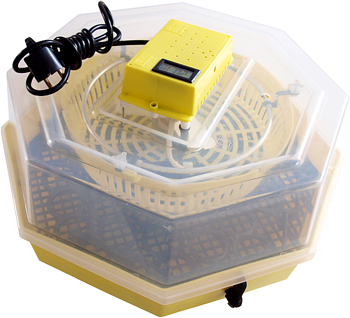 Incubator Cleo 5TGPH - cu termohigrometru digital şi întoarcere semi-automată ouă de găină & prepeliţă + CADOU Ghid de incubare premium + asistent incubare [5]