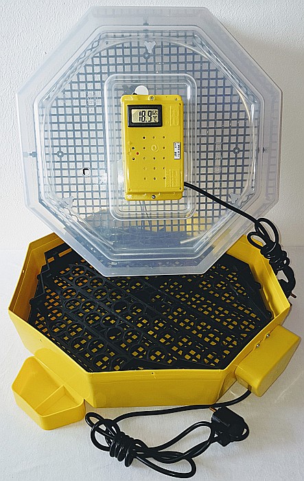 Incubator Cleo 5TGPHAC - cu termostat reglabil, termohigrometru digital, întoarcere automată ouă de găină & prepeliţă şi cupă exterioară pt. apă + CADOU Ghid incubare premium + asistent incubare [2]