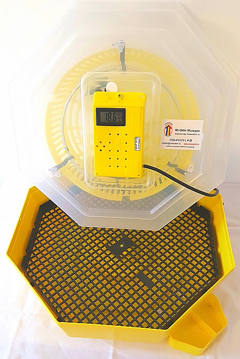 Incubator Cleo 5THC - cu termostat reglabil, termohigrometru digital şi cupă exterioară pt. apă + CADOU Ghid de incubare premium + asistent incubare [7]