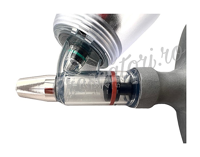 Pistol seringă automată premium (tip R) (cu autoumplere) pentru vaccinat, capacitate 0,5 ml - 5 ml + BONUSURI set garnituri de schimb si recipient 100ml pt vaccinuri [2]