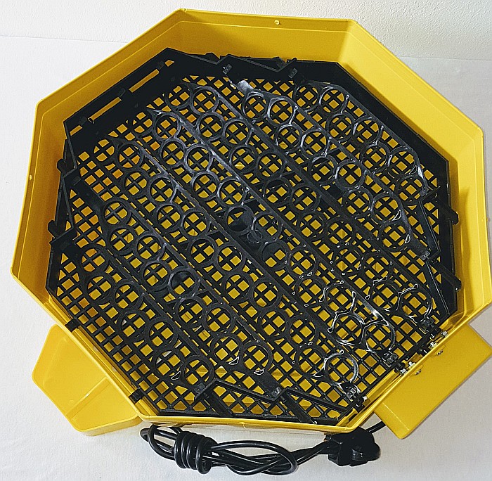 Upgrade incubator Cleo 5 - bază cu cupă exterioară pt. apă şi  întoarcere automată a ouălor de prepeliţă [2]