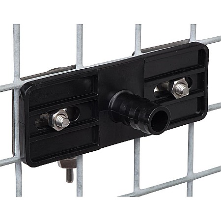 Adăpătoare automată premium pentru iepuri, pui şi păsări, cu niplu din inox şi placă de fixare [1]