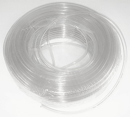 Păuni - Furtun alimentar, 7/9 mm, transparent, pentru adăpători automate cu arc, pentru iepuri
