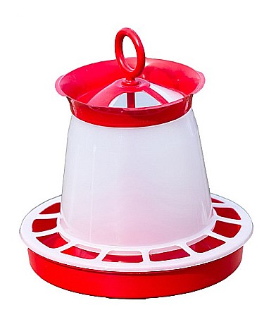 Cuşti şi accesorii - Hrănitoare pentru pui şi păsări de curte, capacitate 5L (hrană pentru 142 pui sau 42 găini timp de o zi)