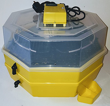 Incubatoare Cleo semi-automate - Incubator Cleo 5ETPC - cu termostat reglabil, etaj, termometru digital, întoarcere semi-automată ouă de prepeliţă şi cupă exterioară pt. apă + CADOU Ghid de incubare premium + asistent incubare
