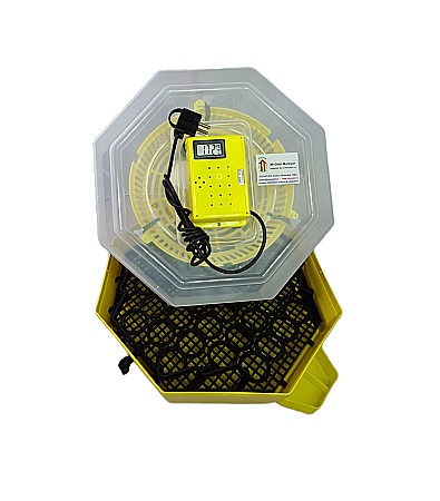 Incubatoare Cleo semi-automate - Incubator Cleo 5TGHC - cu termohigrometru digital, întoarcere semi-automată ouă de găină şi cupă exterioară pt. apă + CADOU Ghid de incubare premium + asistent incubare