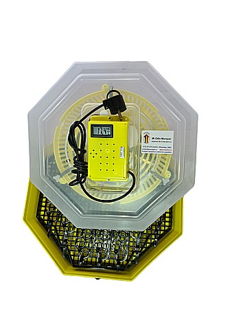 Incubatoare Cleo semi-automate - Incubator Cleo 5TPHC - cu termohigrometru digital, întoarcere semi-automată ouă de prepeliţă şi cupă exterioară pt. apă + CADOU Ghid de incubare premium + asistent incubare