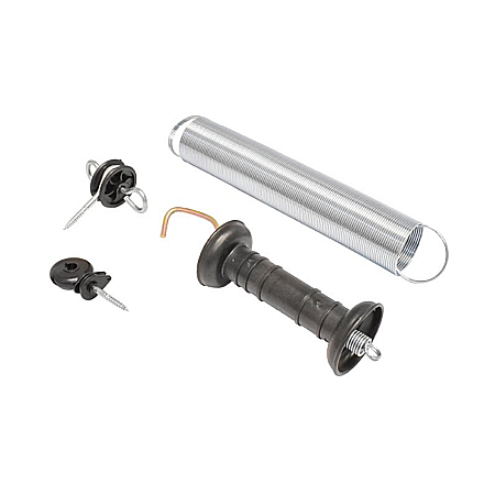 Accesorii şi componente pentru cuşti - Kit mâner poartă pentru gard electric cu arc şi izolatori.