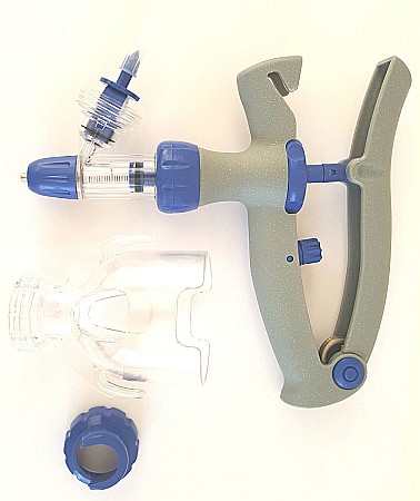 Albine - Pistol seringă automată model S (cu autoumplere) pentru vaccinat, capacitate 0,2 ml - 2 ml + BONUS set garnituri de schimb
