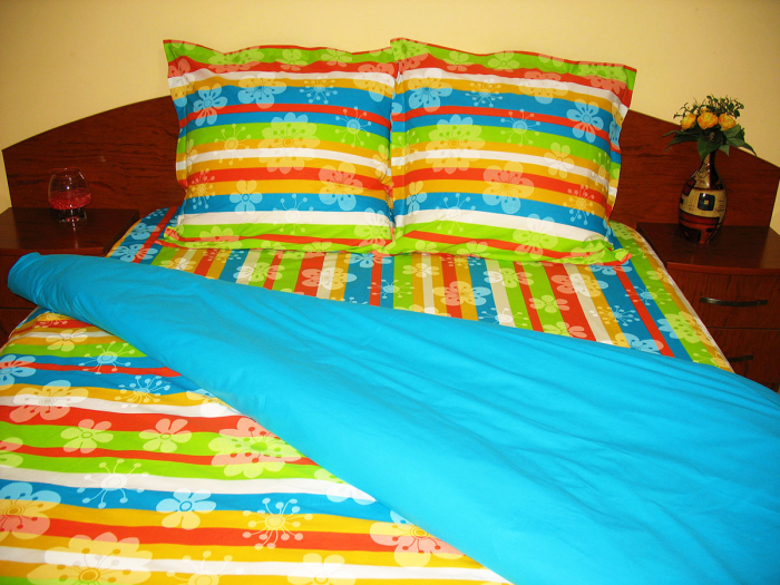 Lenjerie de pat 2 persoane Multicolor Duo Azur CV [1]