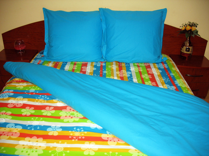 Lenjerie de pat 2 persoane Multicolor Duo Azur CV [3]