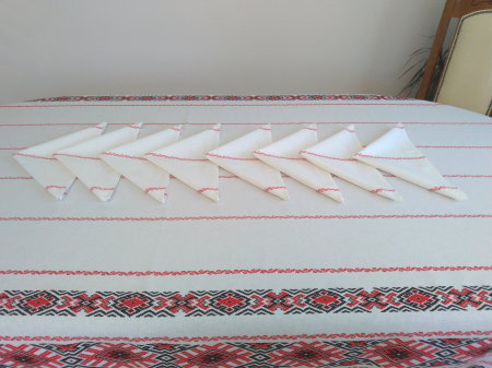 Fete de masa - Fata masa bumbac 100%, dimensiune 2,4 x 1,5 m, cu 10 servetele, Traditional-2