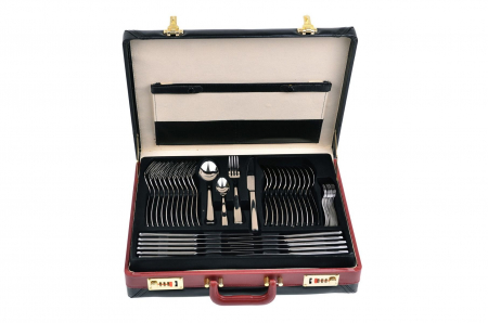 Pentru casa - Set 48 piese tacamuri inox 2.5mm, lux, 12 persoane, Diplomat-Eva