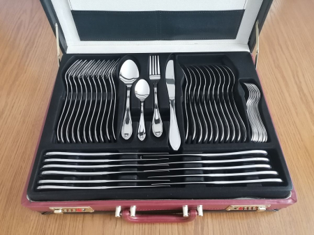 Pentru casa - Set 48 piese tacamuri inox 2mm, lux, 12 persoane, Diplomat-Regina