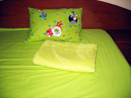 Lenjerii de copii - Set lenjerie pat 1 persoana Angry Birds - VL cu patura lime