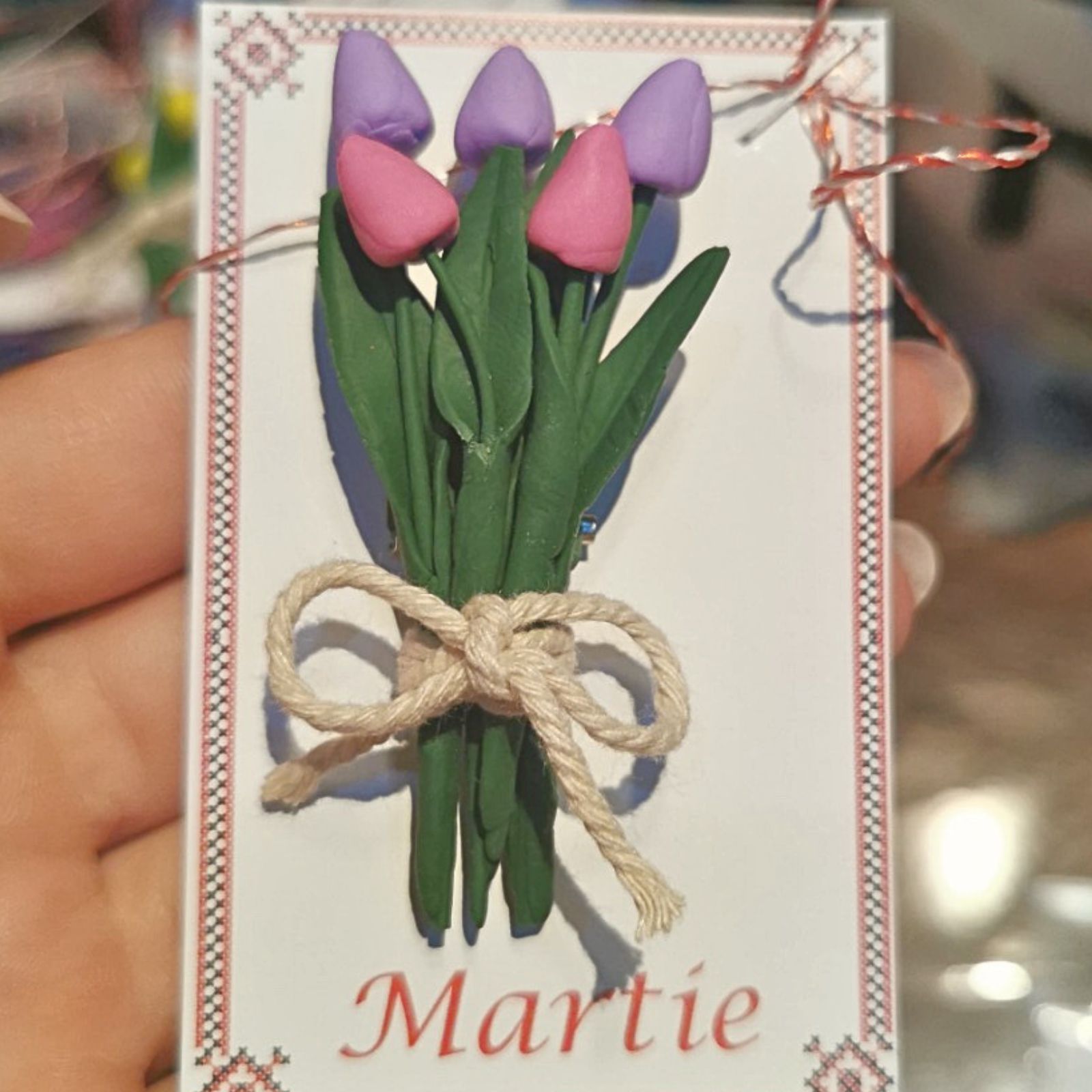 Primele mărțișoare Crinis - lalele din lut polimeric