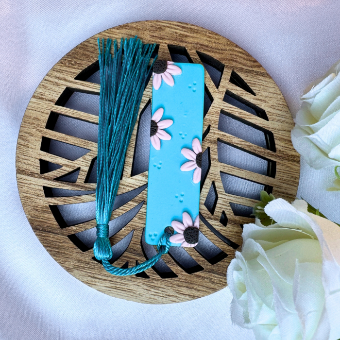 Bookmark - Flori de Primavara - Turquoise
