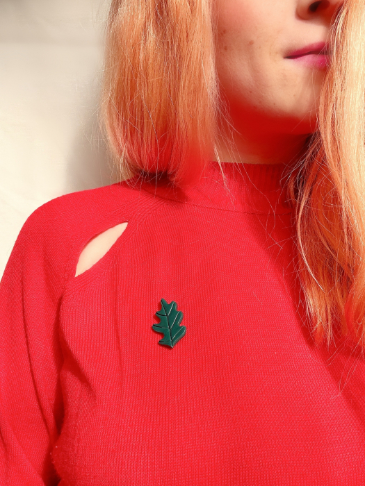 Brosa Frunza de Ilex verde elegant [4]