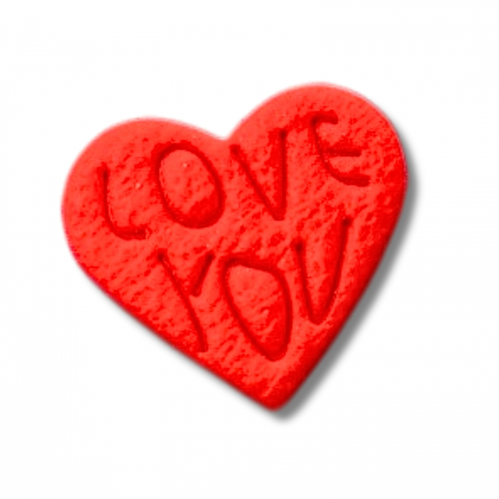 Brosa roșie inima Love You cu mesaj subtil [4]