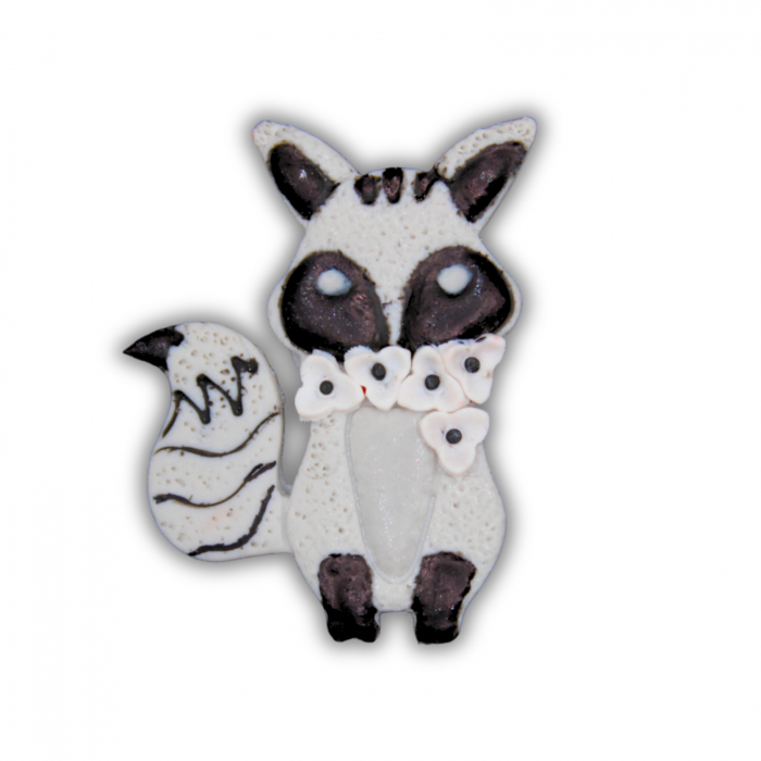 Brosa Raccoon gri, accesoriu jucaus [6]