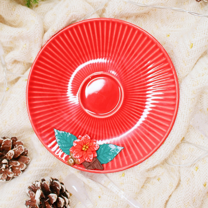 Set Cana Craciunita cu design festiv rosu [4]