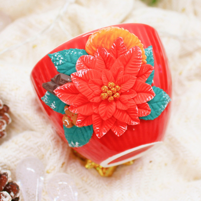 Set Cana Craciunita cu design festiv rosu [2]