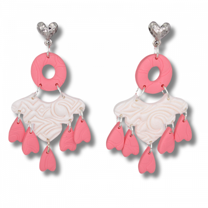 Cercei Angel Dream roz cu design elegant [4]