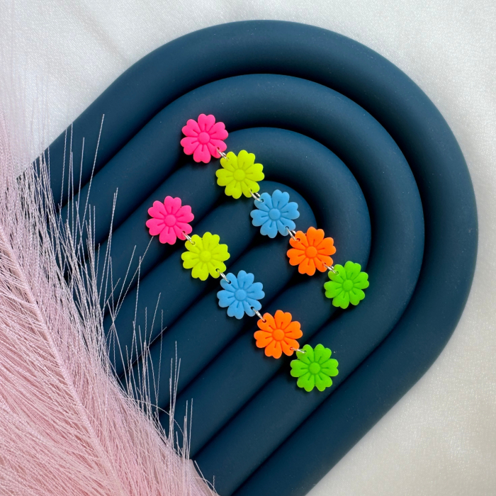 Cercei Blossom Glow multicolori fosforescenți [5]