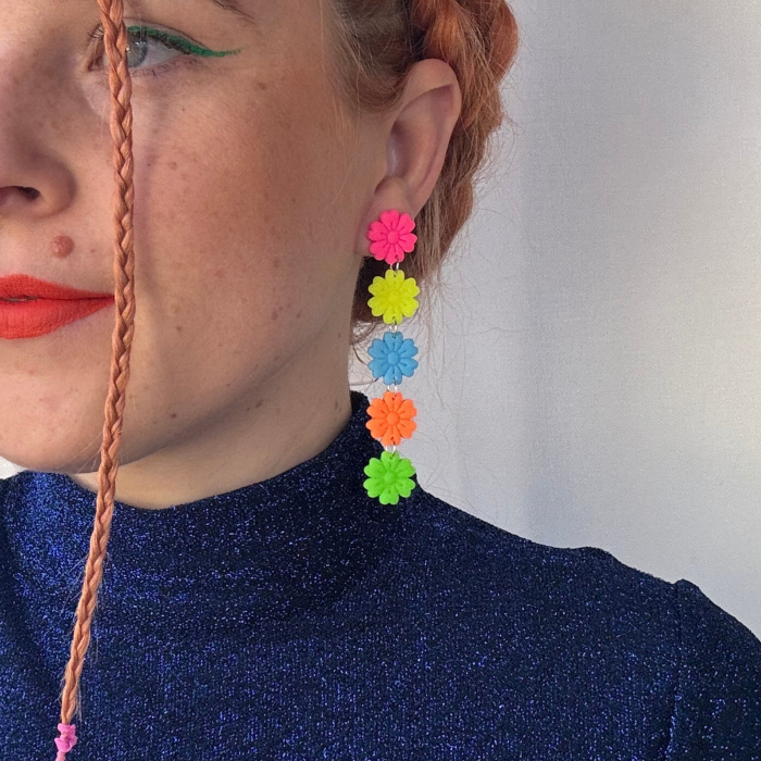 Cercei Blossom Glow multicolori fosforescenți [8]