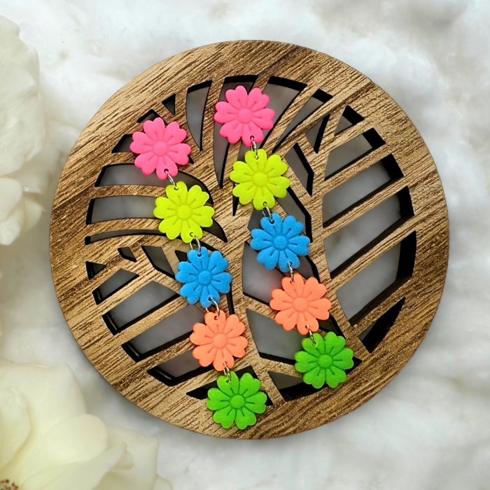 Cercei Blossom Glow multicolori fosforescenți [7]
