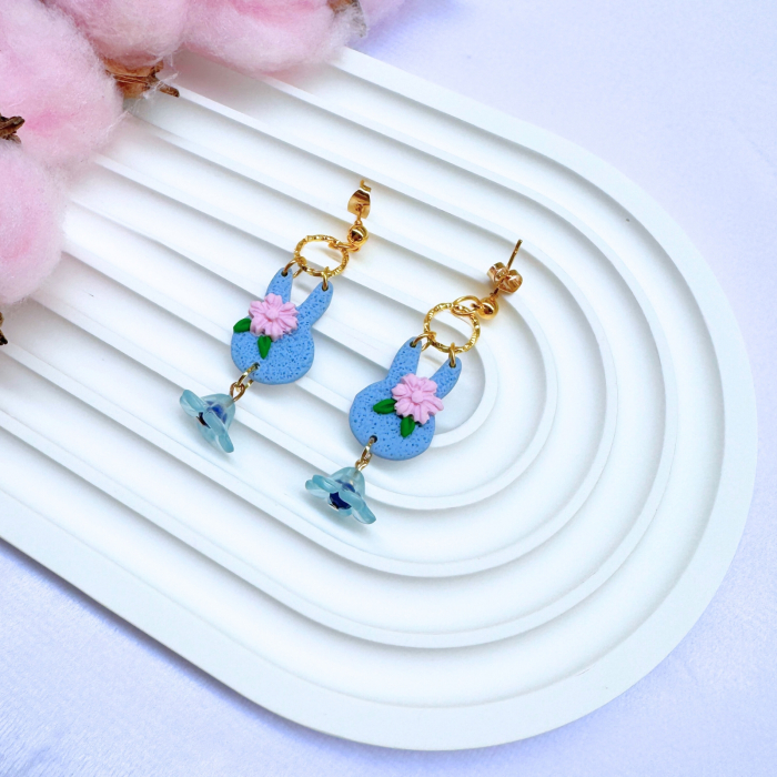 Cercei - Bunny Dangle - Albastru