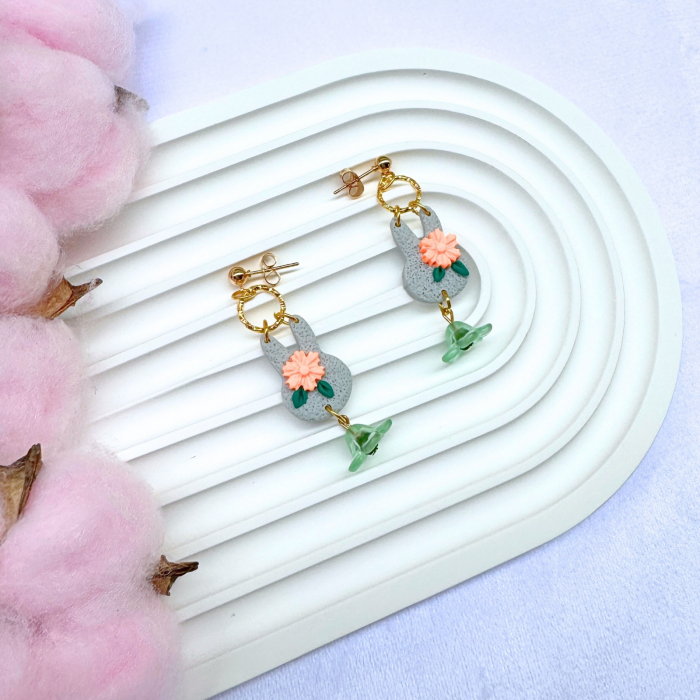 Cercei - Bunny Dangle - Gri