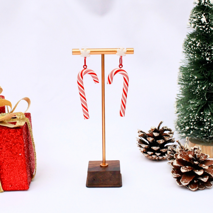 Cercei Candy Cane multicolori Crăciun [4]