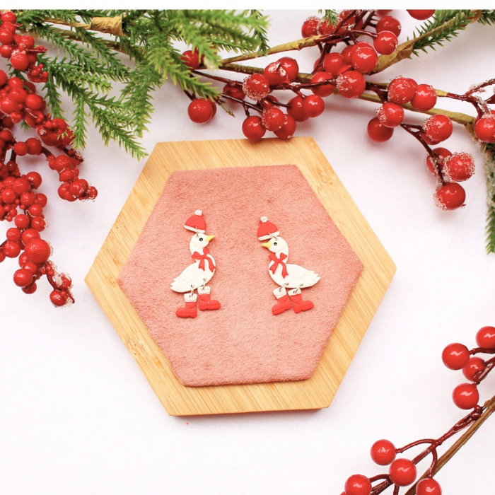 Cercei Christmas Duck cu design festiv [3]