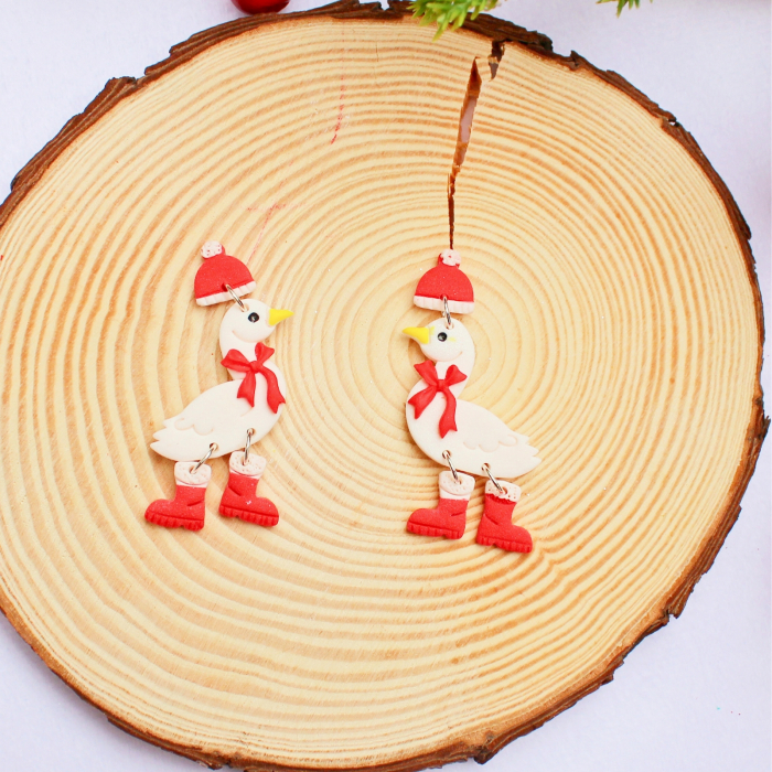 Cercei Christmas Duck cu design festiv [2]