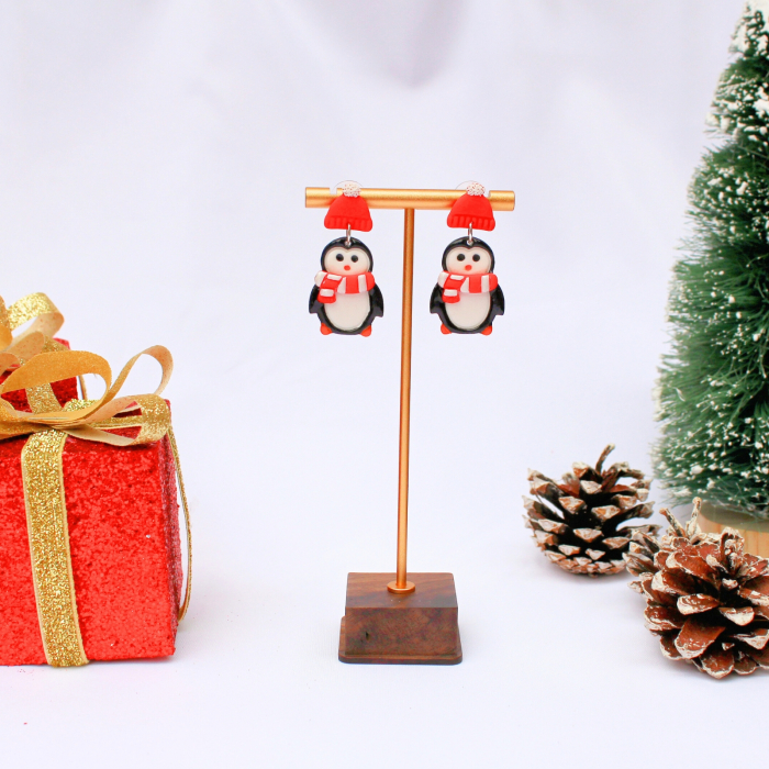 Cercei Christmas Penguin cu pinguini veseli [4]