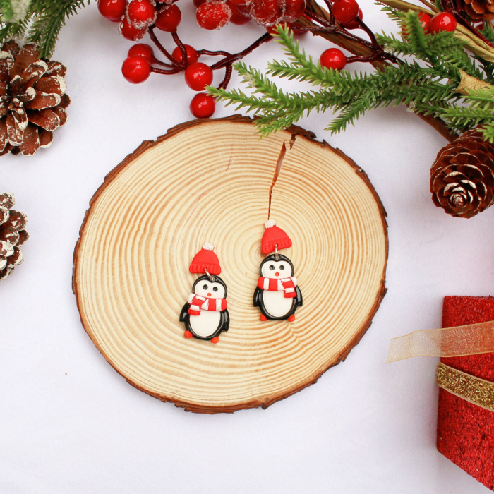 Cercei Christmas Penguin cu pinguini veseli [2]