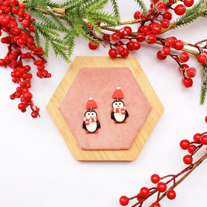 Cercei Christmas Penguin cu pinguini veseli [3]