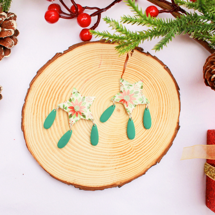 Cercei Christmas Star în formă de tavă cu cookies [3]